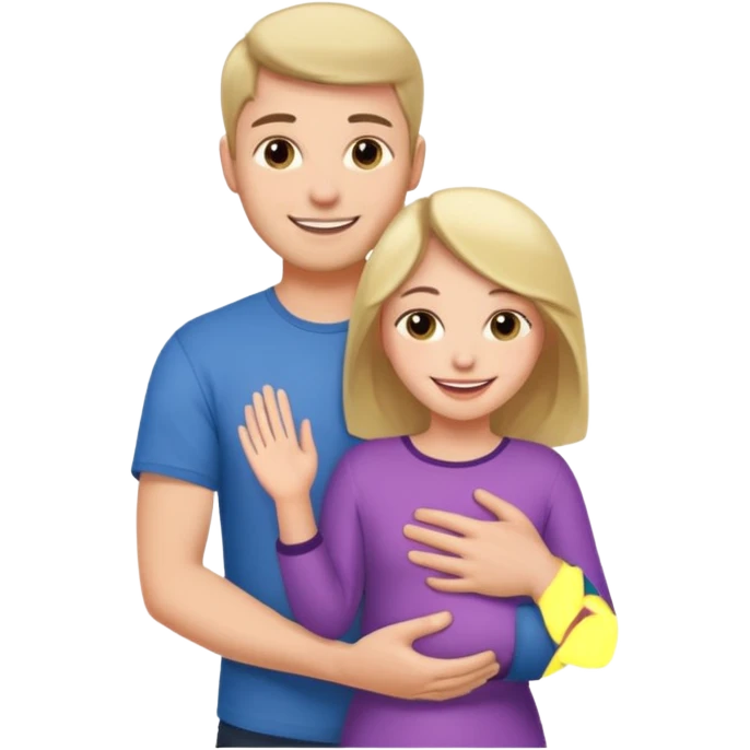 A guy holding a girl on her ass emoji