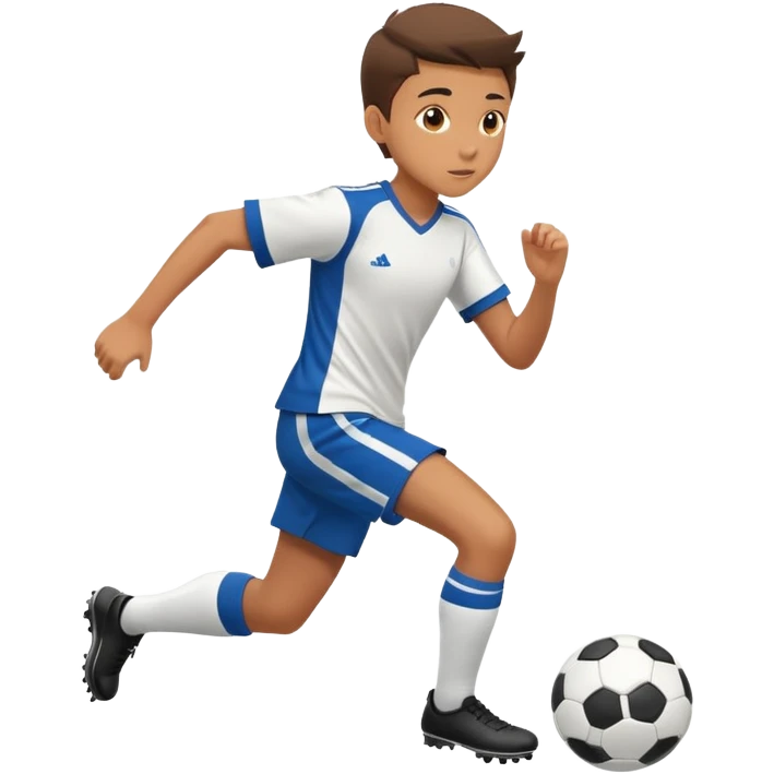 6th grader playing soccer emoji