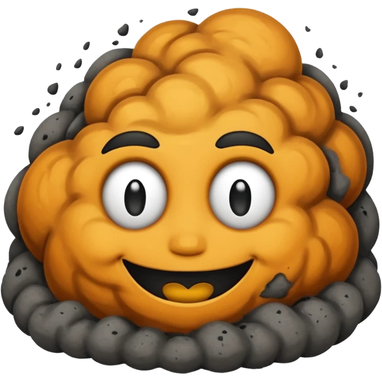 a pile of ash and dust smiling emoji