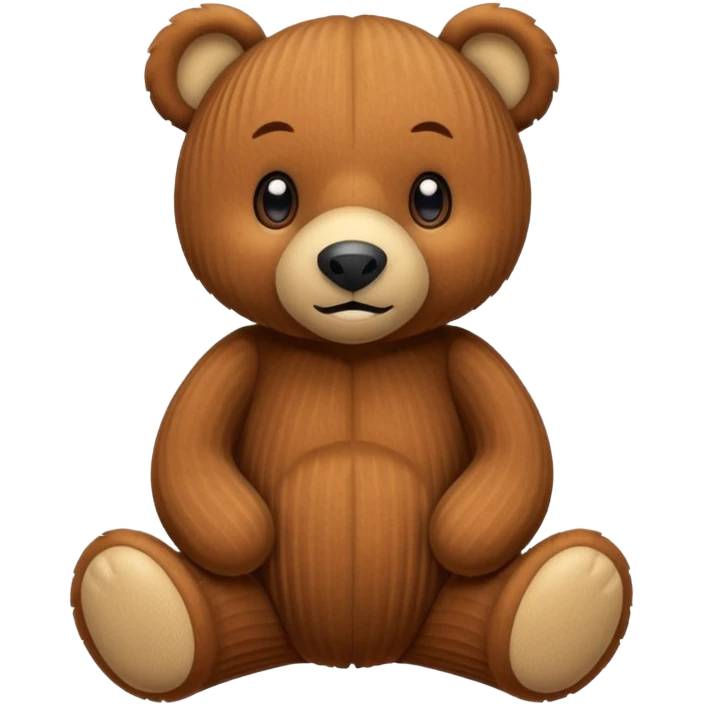 Corduroy plush bear ribbed texture emoji