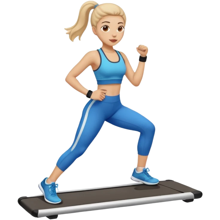 Una chica  haciendo ejercicio  emoji