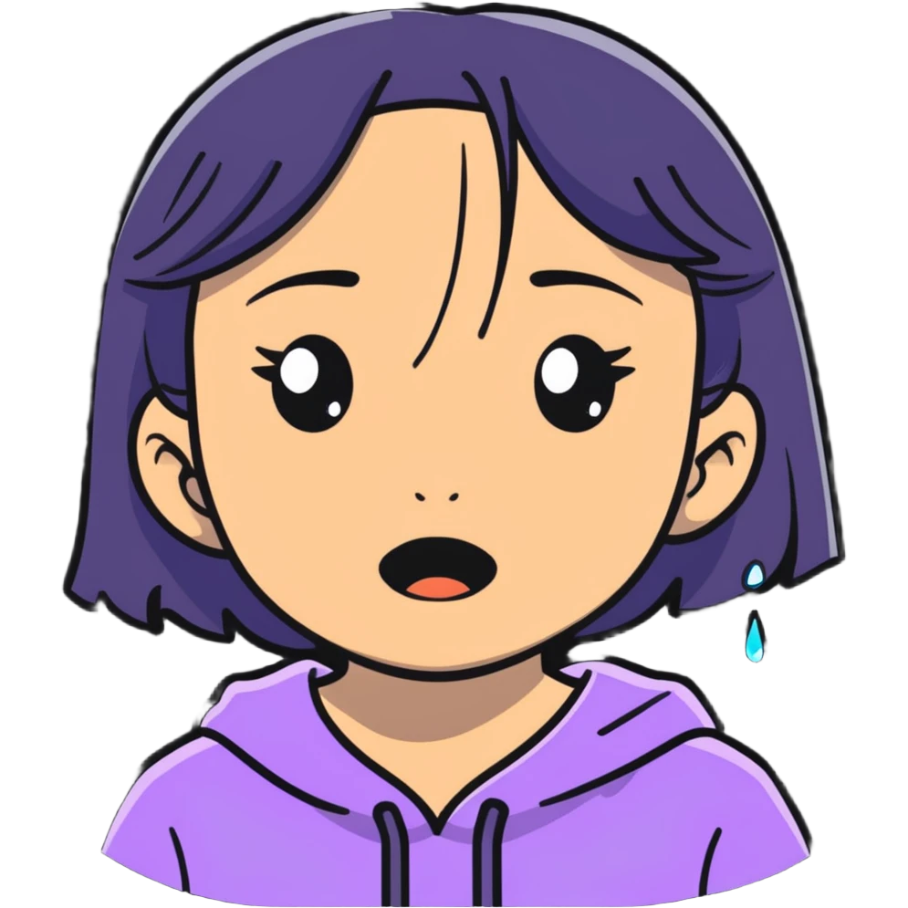 crying girl emoji