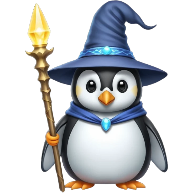 Penguin Wizard emoji