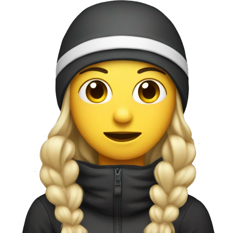 Girl with a ski mask emoji