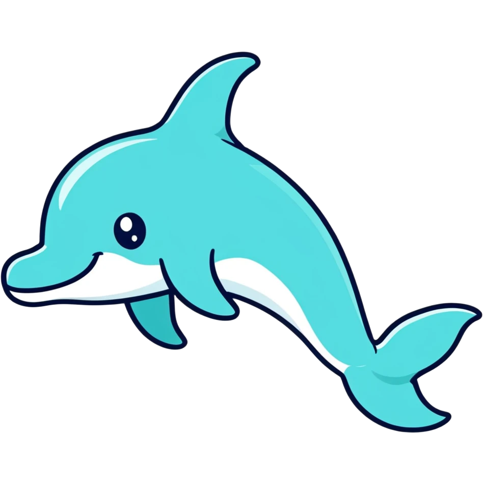 A dolphin waving emoji