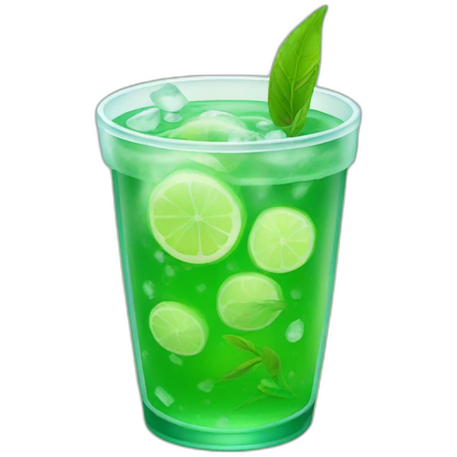 Iced green tea emoji