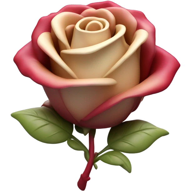 3d rose flower charm emoji