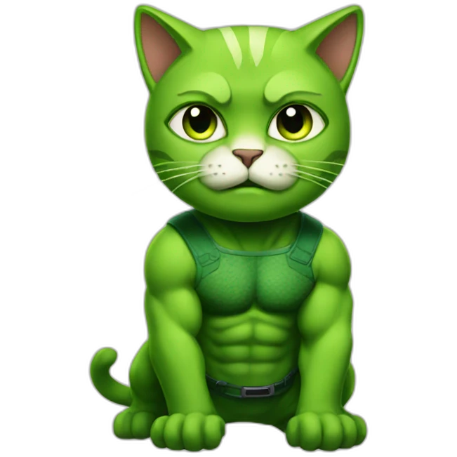 cat in a hulk costume emoji