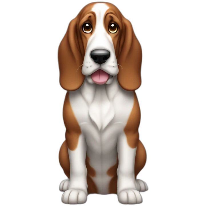 Dog basset hound full-body emoji