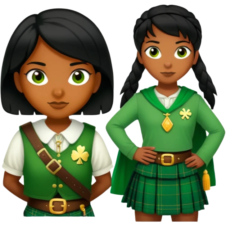 Wearing a Green Kilt emoji