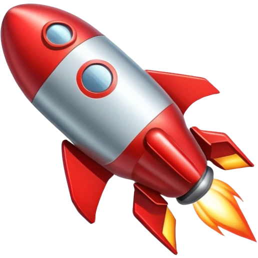 red rocket emoji