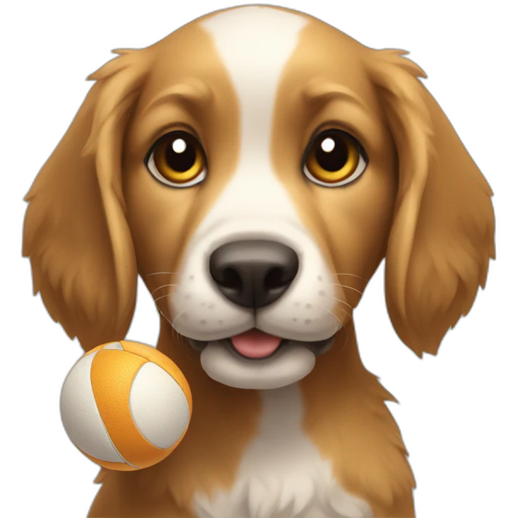 griffin dog puppy with ball emoji