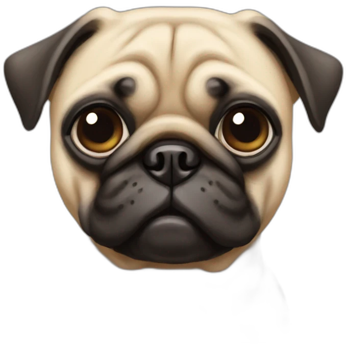 small pug with big head and small body emoji