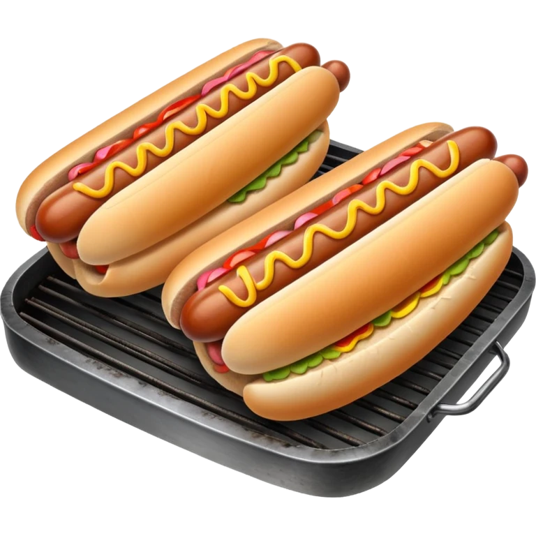 hot dogs cooking on a grill emoji