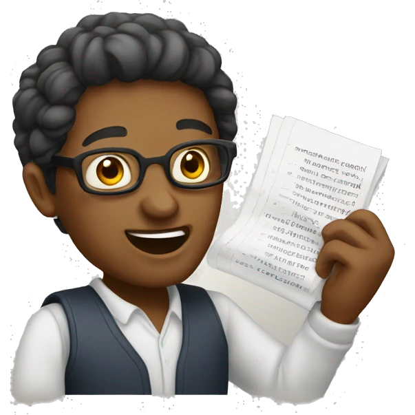 a linguist making a new word emoji
