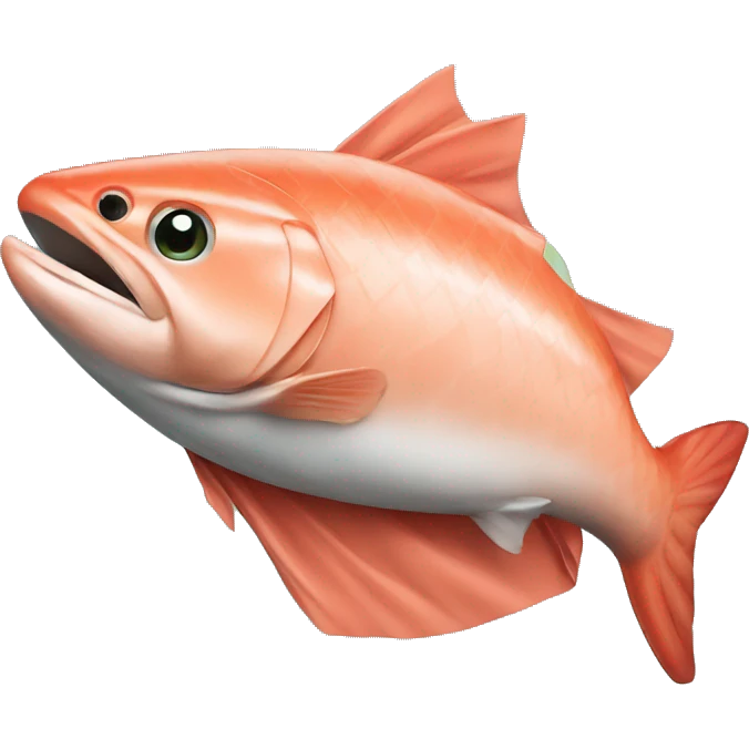 salmon wearing a cape emoji