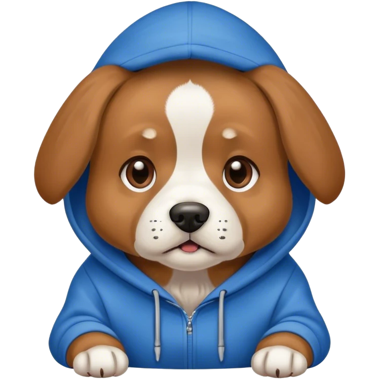 Dog wearing a hoodie emoji