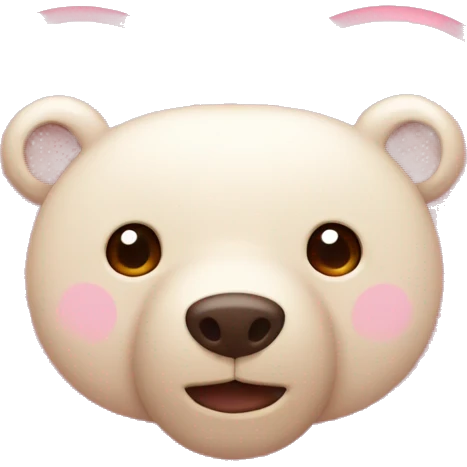 light pink heart with bear emoji emoji