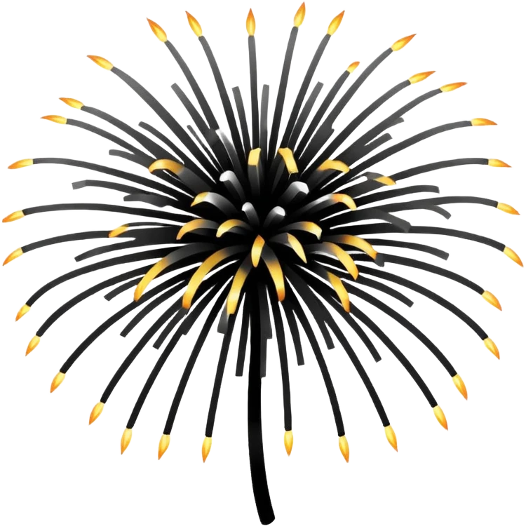 black and white firework emoji emoji