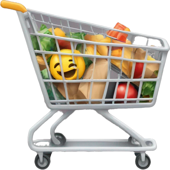 Full shopping trolly emoji