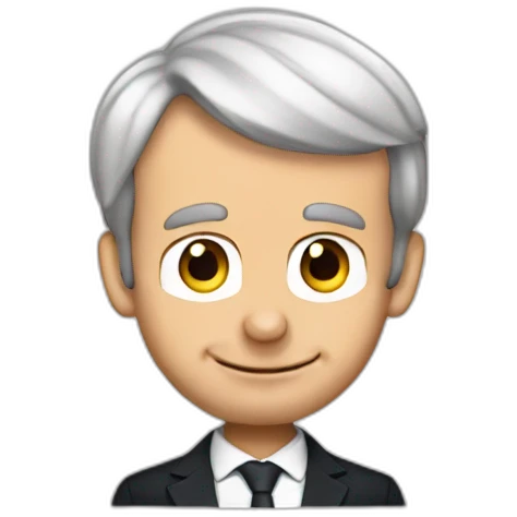 Emmanuel Macron with mickey ears emoji