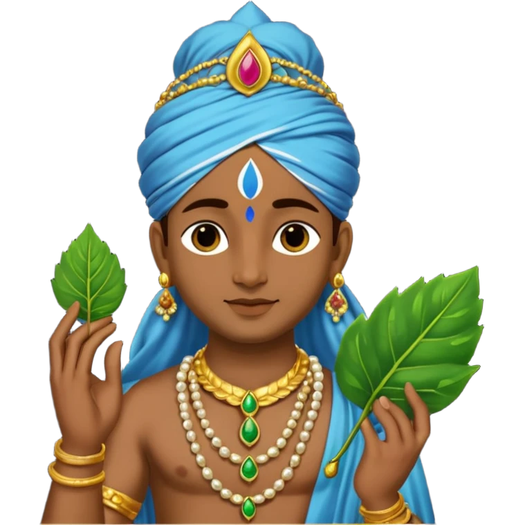 Lord Krishna leaf emoji