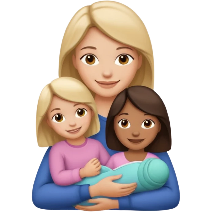 mom holding a girl emoji
