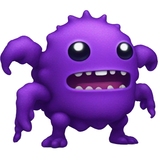 a strange purple creature pixel emoji
