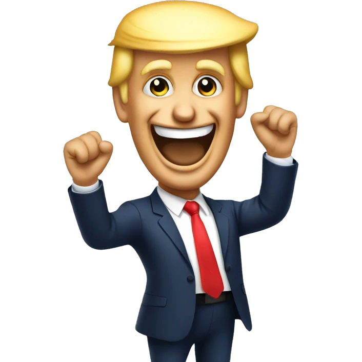 trump happy at winning emoji