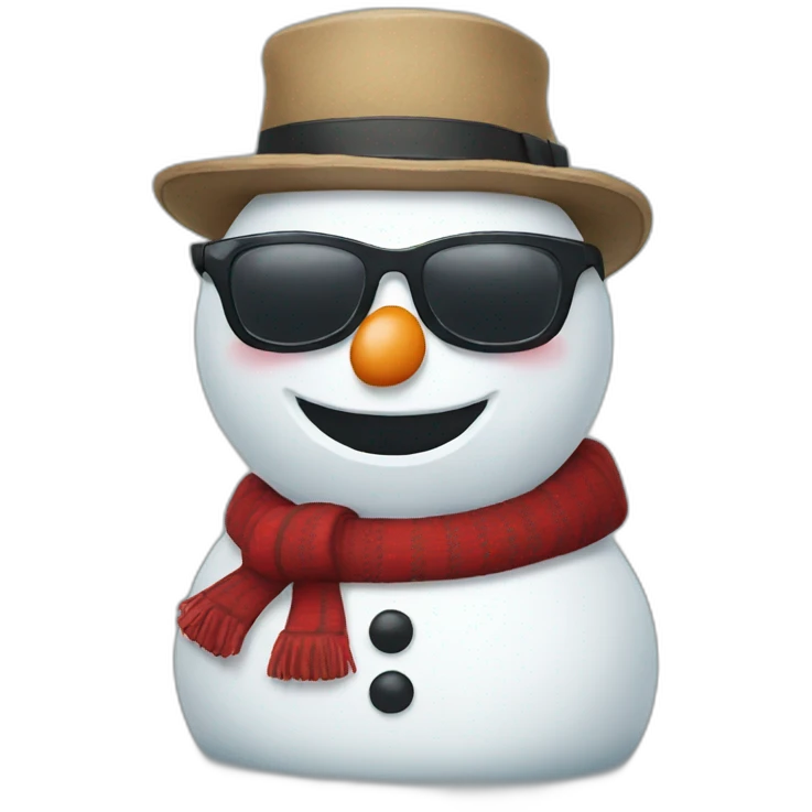 Snowman in sunglasses  emoji