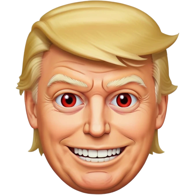 Donald Trump evil smile emoji