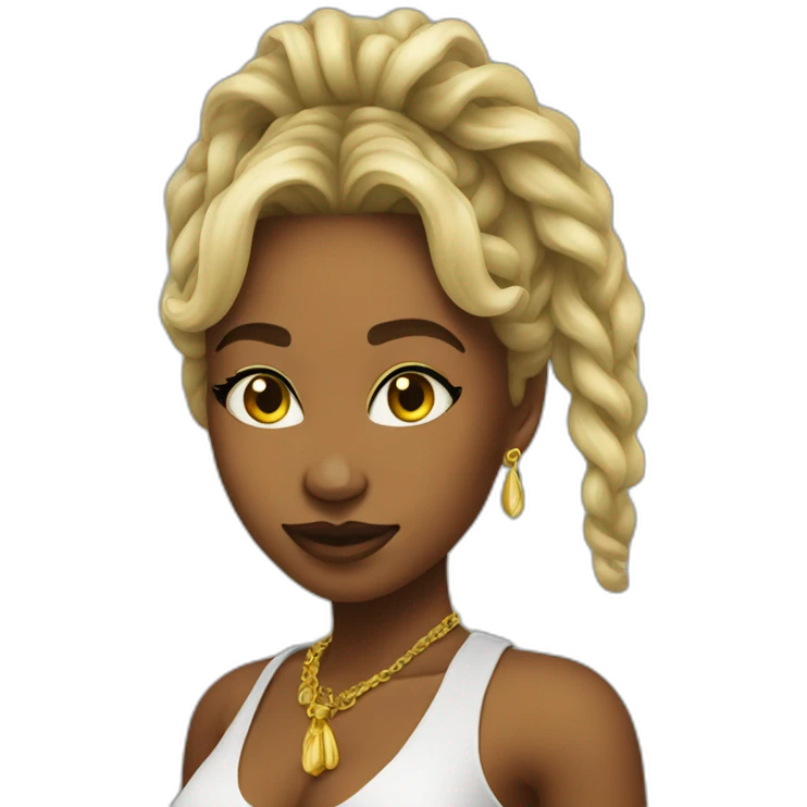 Dancehall jamaïcain girl emoji