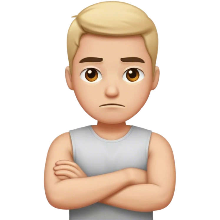 frown with arms crossed emoji