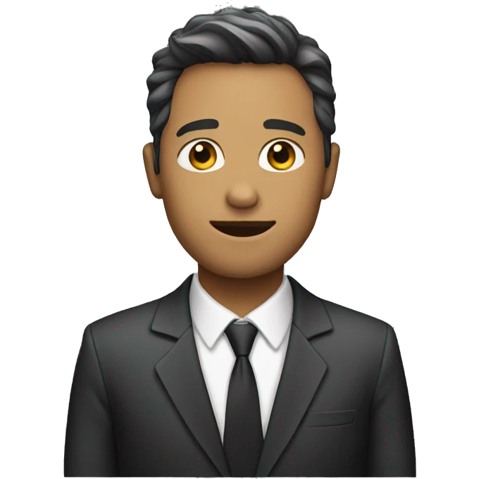 a person wearing a suit, only the top half emoji
