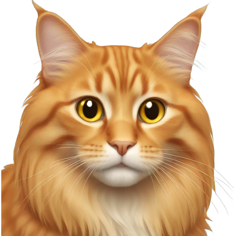 orange long haired cat emoji