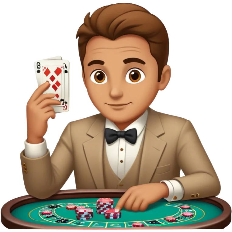 Rudy playing casino emoji