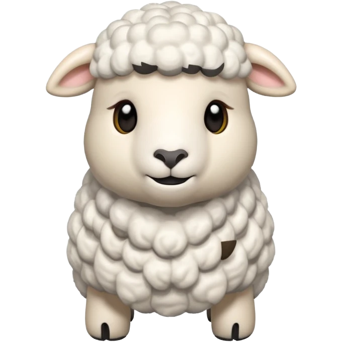 fluffy sheep plush toy emoji