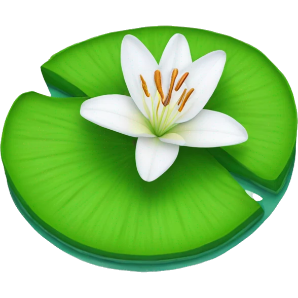 Lily on lilypad emoji