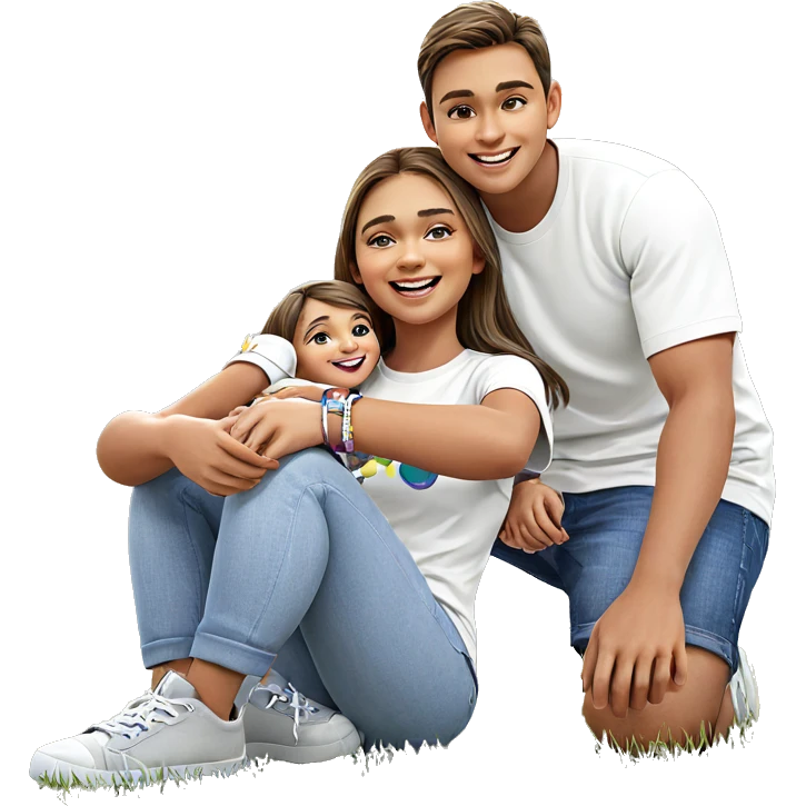 smiling girl and boy outdoors emoji