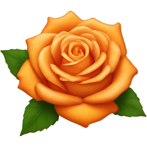orange rose emoji