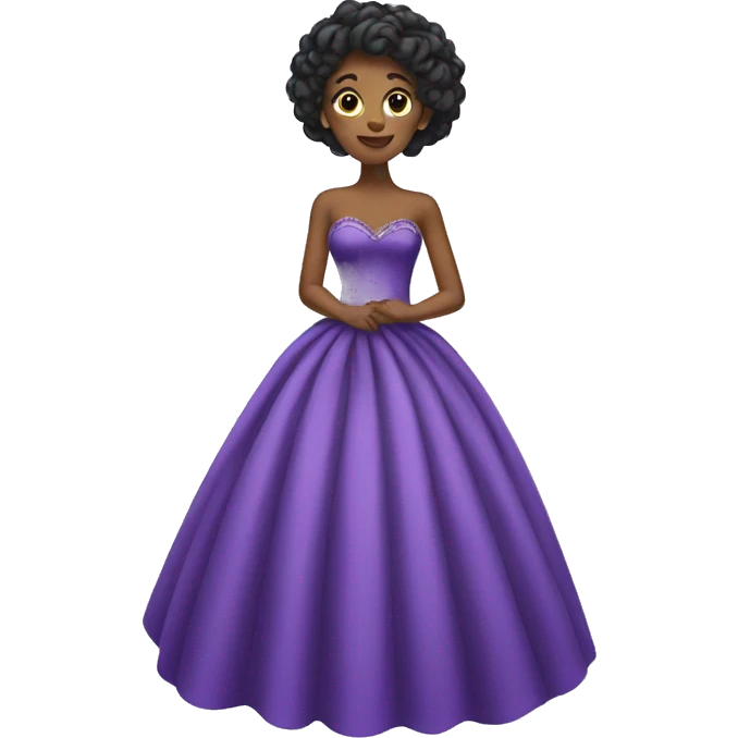 Purple ballgown  emoji