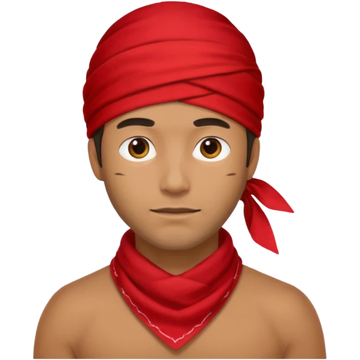 man with wearing red bandana emoji