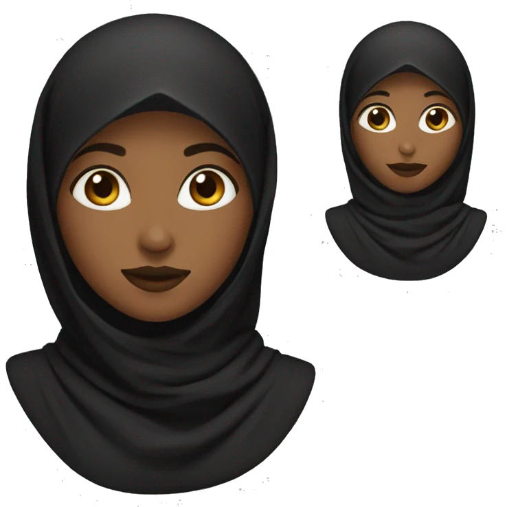 Femme noir avec hijab  emoji