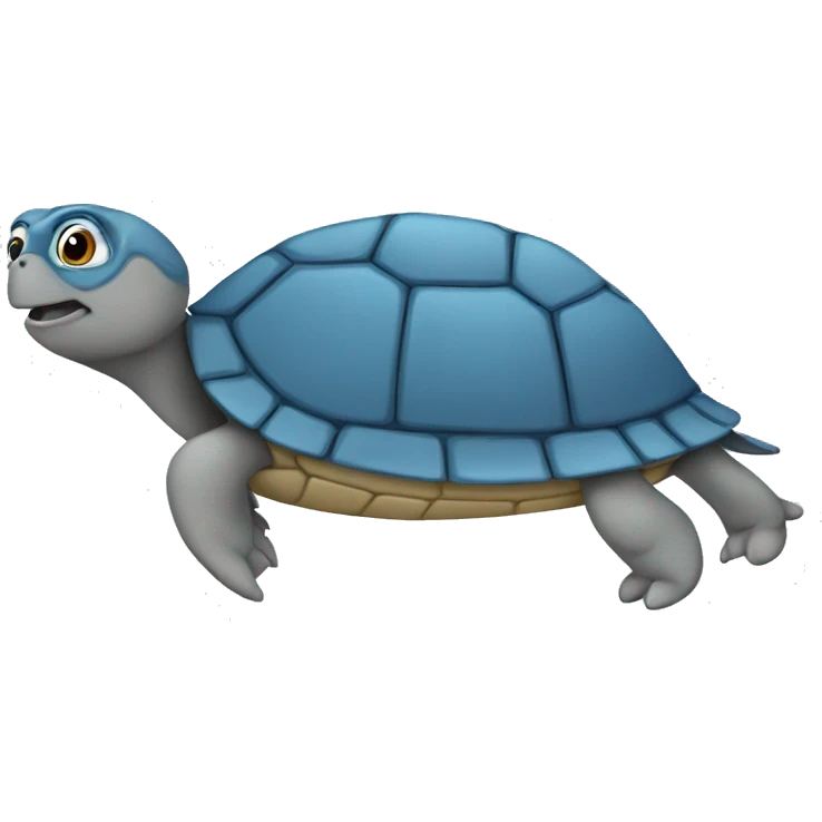 blue and gray turtle emoji