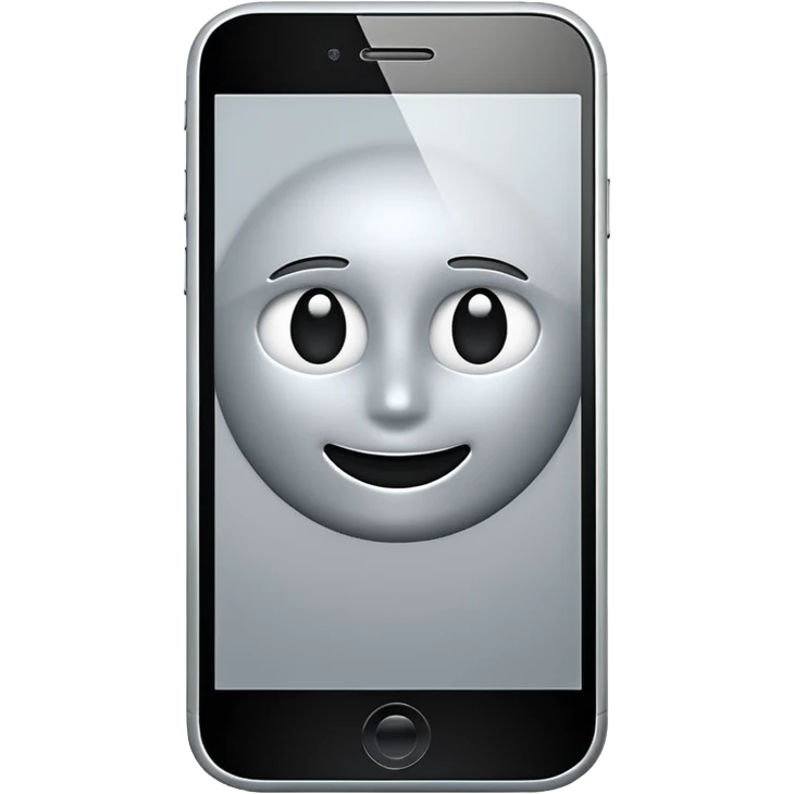 simple smart phone with a blank screen as an ios emoji emoji
