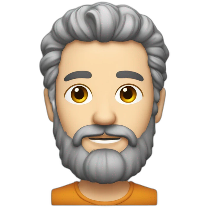 laurent hesler avec les cheveux plus foncés et une barbe de 2 semaines emoji