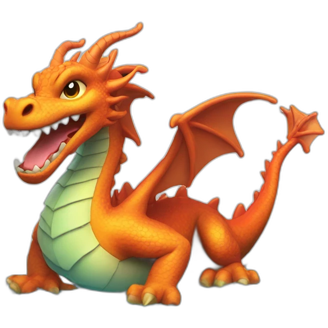 dragon qui crache de l'eau emoji