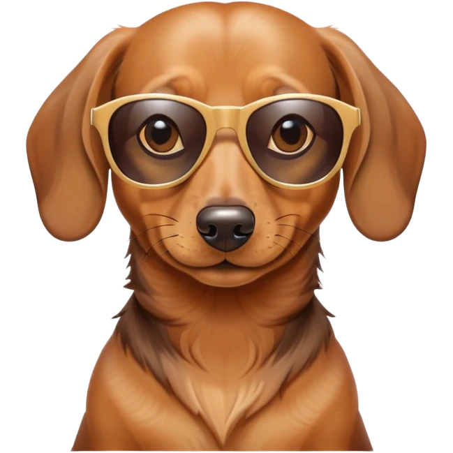 weiner dog wearing sunglasses emoji