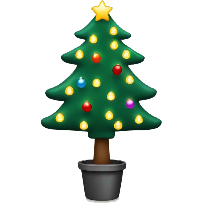 Christmas tree with lights emoji