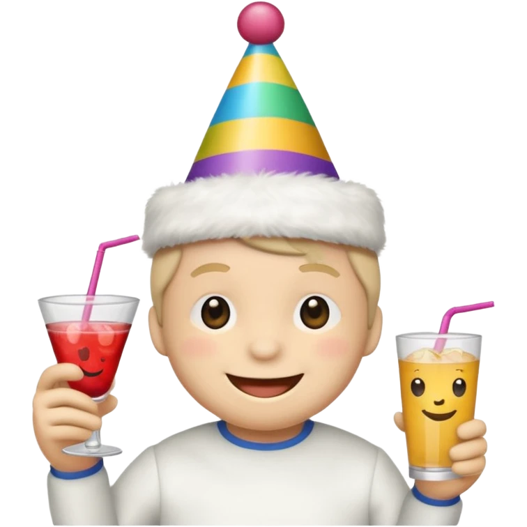 a plushie partying emoji